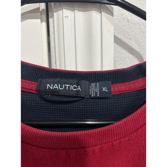Nautica Mens Red Crewneck Pullover Sweatshirt Sz XL - Picture 5 of 8